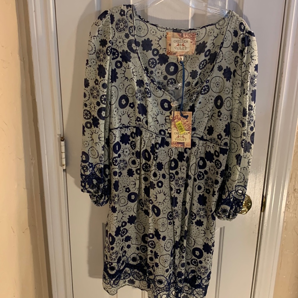 Boutique Bohemian Chelsea and Violet Dress. Never worn. Tags still on.